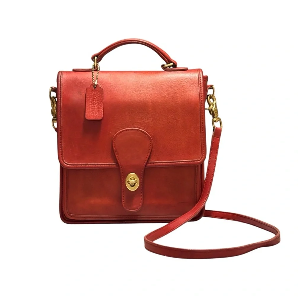 Coach | Vintage Red Station Bag 5130 | USA Made | Crossbody Satchel - Picture 1 of 16